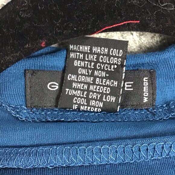 Grace Woman Blue Mock Neck Long Sleeve Top Plus Size 1X Pullover Stretch NWOT - Picture 5 of 10